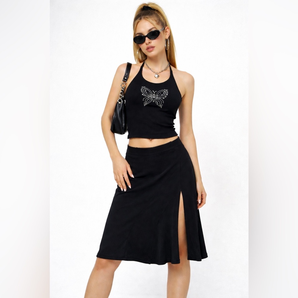 DKNY Black 90’s Y2K style Women's Skirt